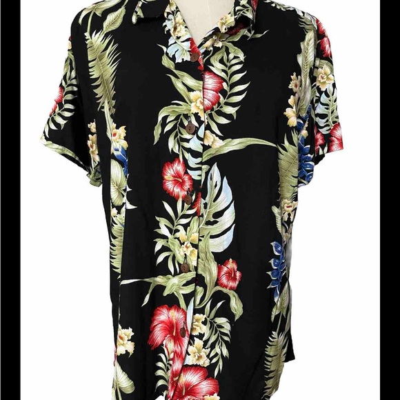HIBISCUS COLLECTION HAWAII  Hawaiian Shirt. Size Large Button Down - Picture 5 of 10